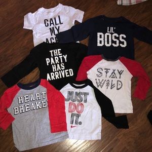 Set of 6 toddler teeshirts, size 2T